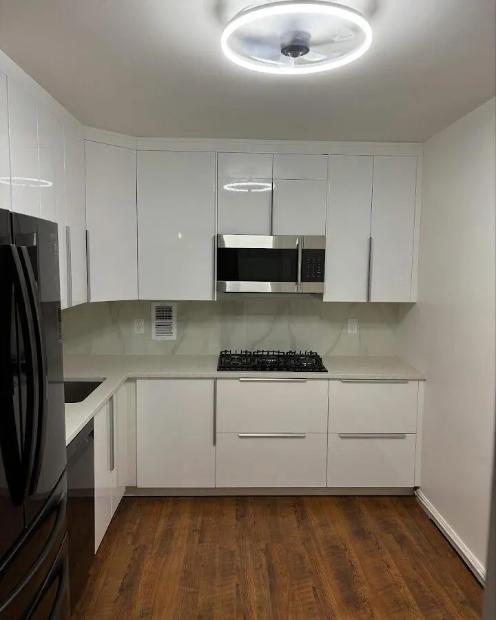 Renovated kitchen with quartz countertops in Middle Paxton
